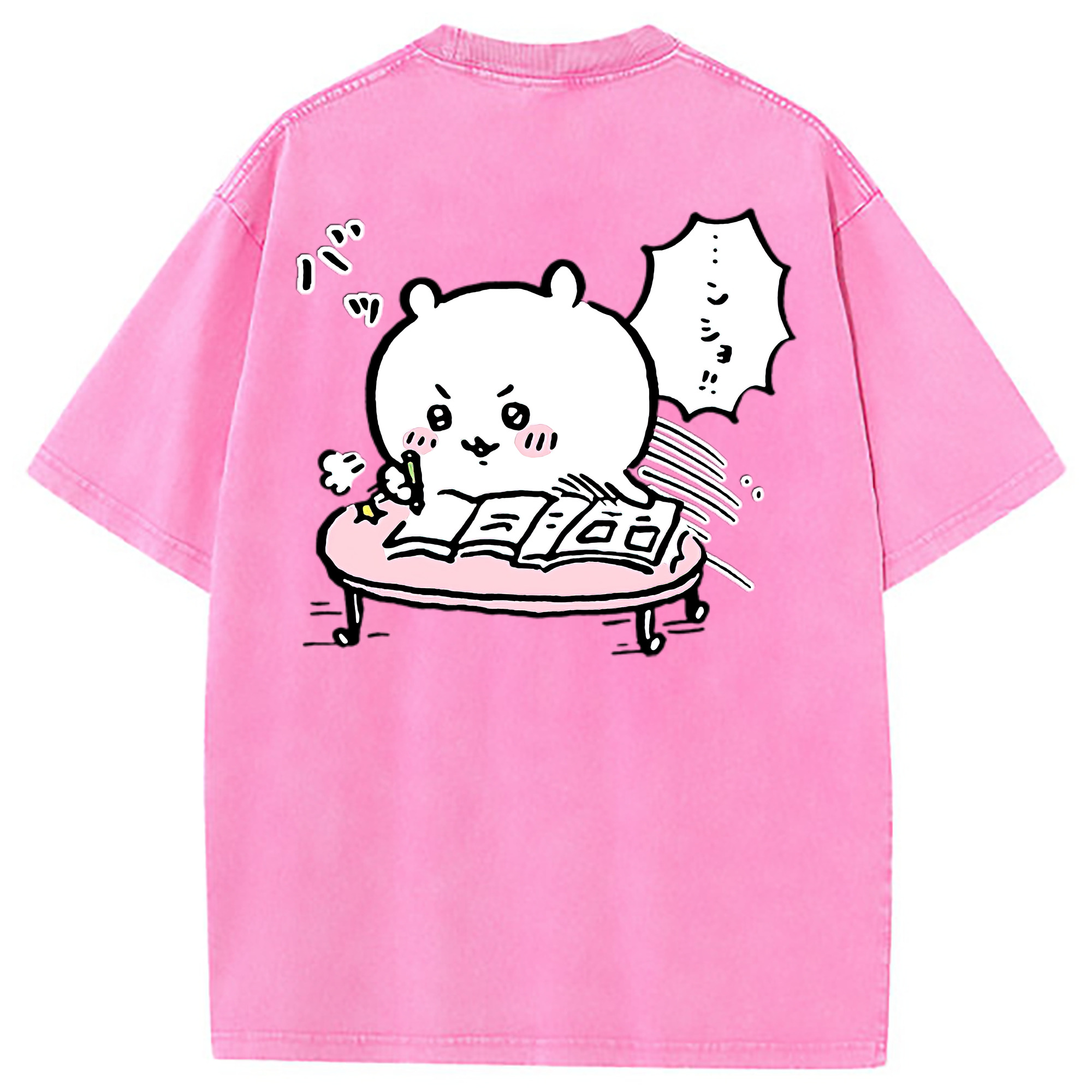 （画像用） ちいかわ ちいかわ Chii-kawa chiikawa 綿100% ヴィンテージ風 半袖Tシャツ（背面プリント）